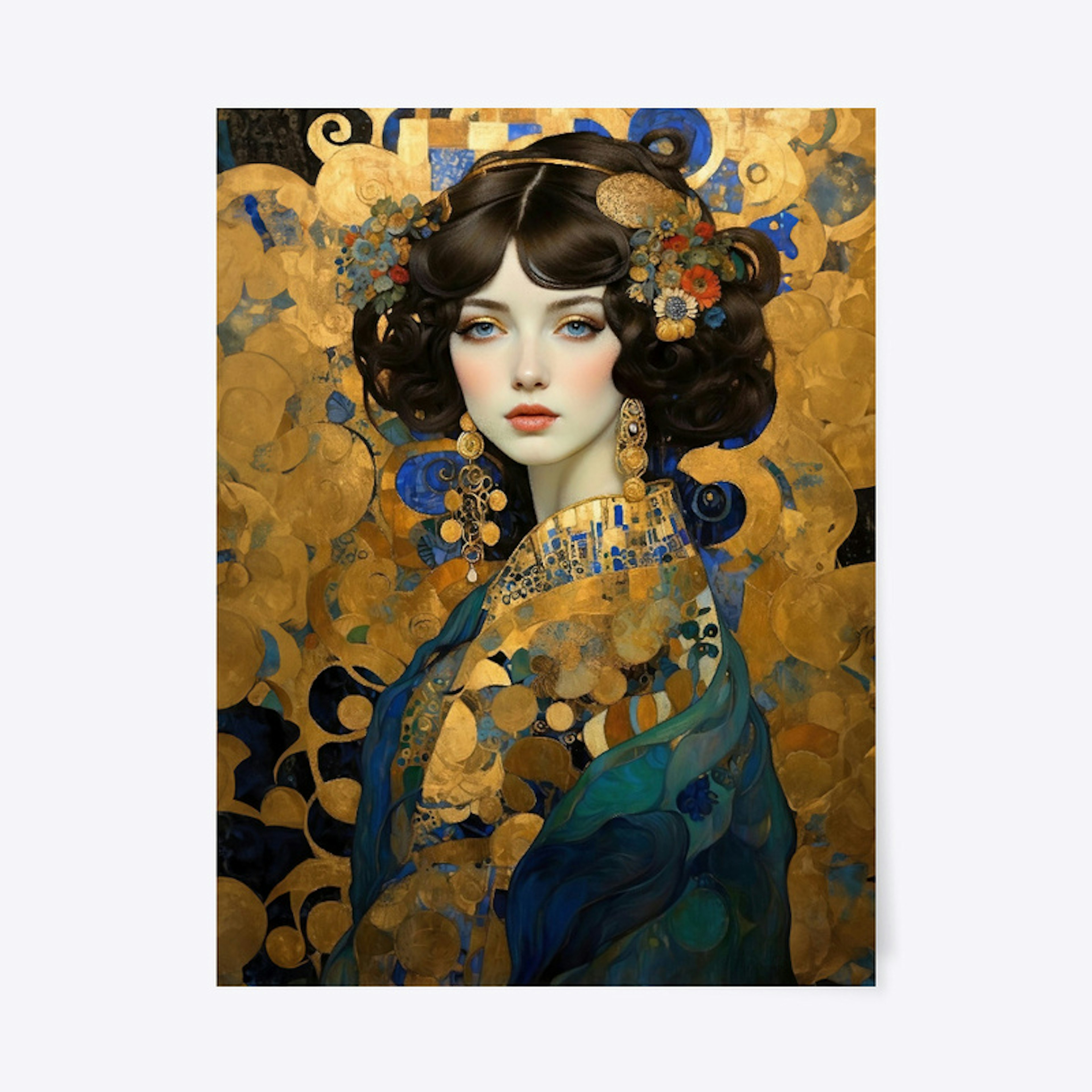 Klimt inspired Portrait Art