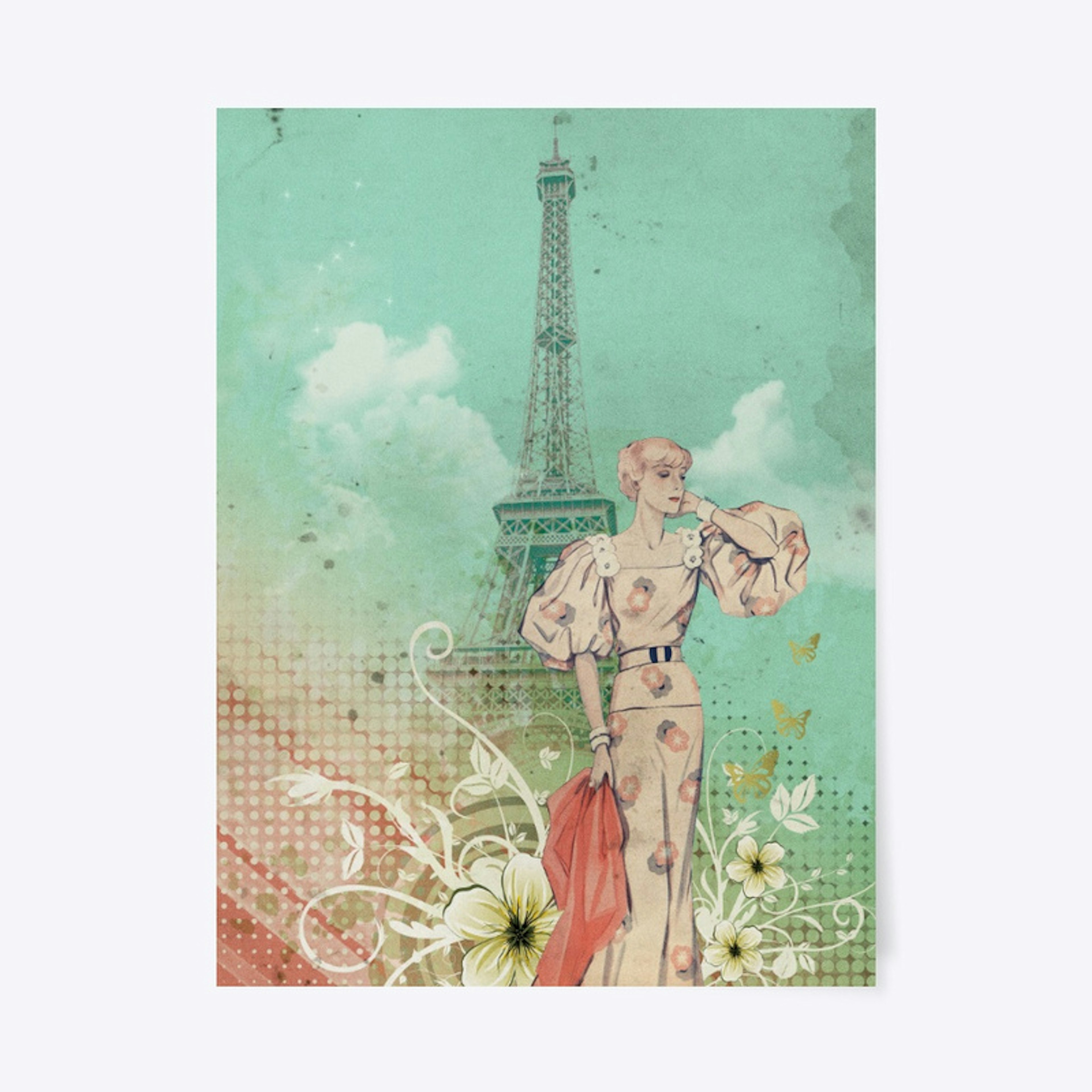 Paris Fashion Vintage Poster